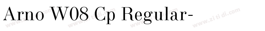 Arno W08 Cp Regular字体转换